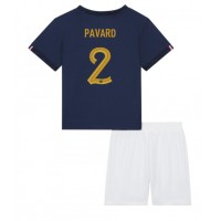 Echipament fotbal Franţa Benjamin Pavard #2 Tricou Acasa Mondial 2022 pentru copii maneca scurta (+ Pantaloni scurti)